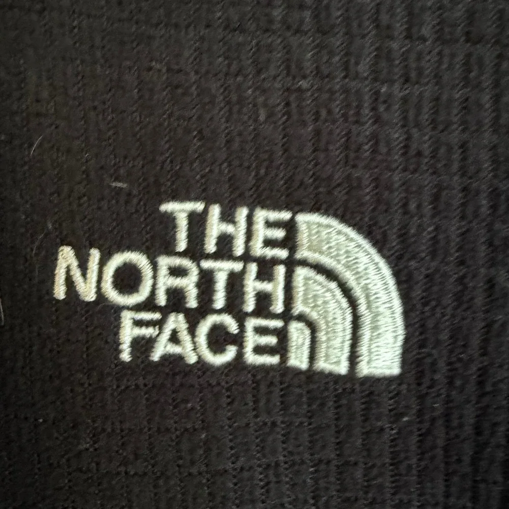 The North Face Mens Black Quarter Zip Grid Fleece Pullover Sweatshirt Size M